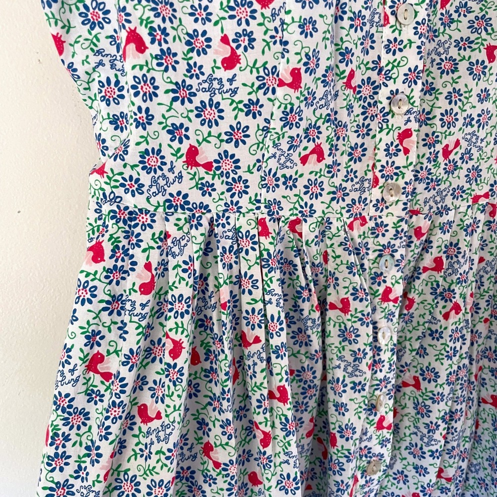 Lanz of Salzburg Cotton Midi Dress Small Prairie Folk Cottagecore Modest - Picture 5 of 11